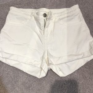 White H&M shorts